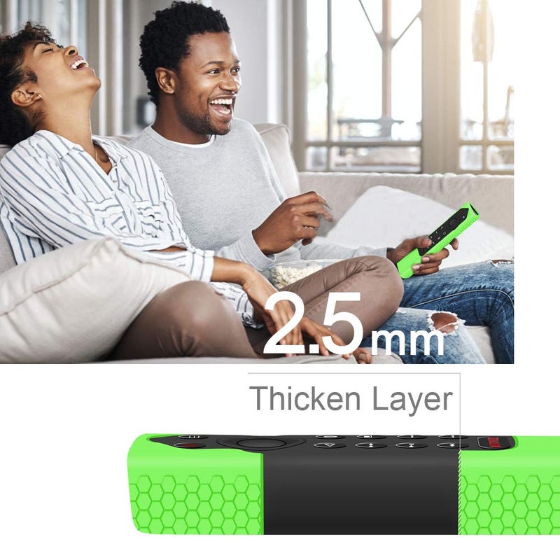 Oyrlize Protective Case Compatible for NVIDIA Shield Android TV Pro 4K HDR Streaming Media Player,Remote Case Skin Holder for NVIDIA Shield Remote Controller,Shockproof Remote Bumper Back Cover-Glowgreen - Image 4